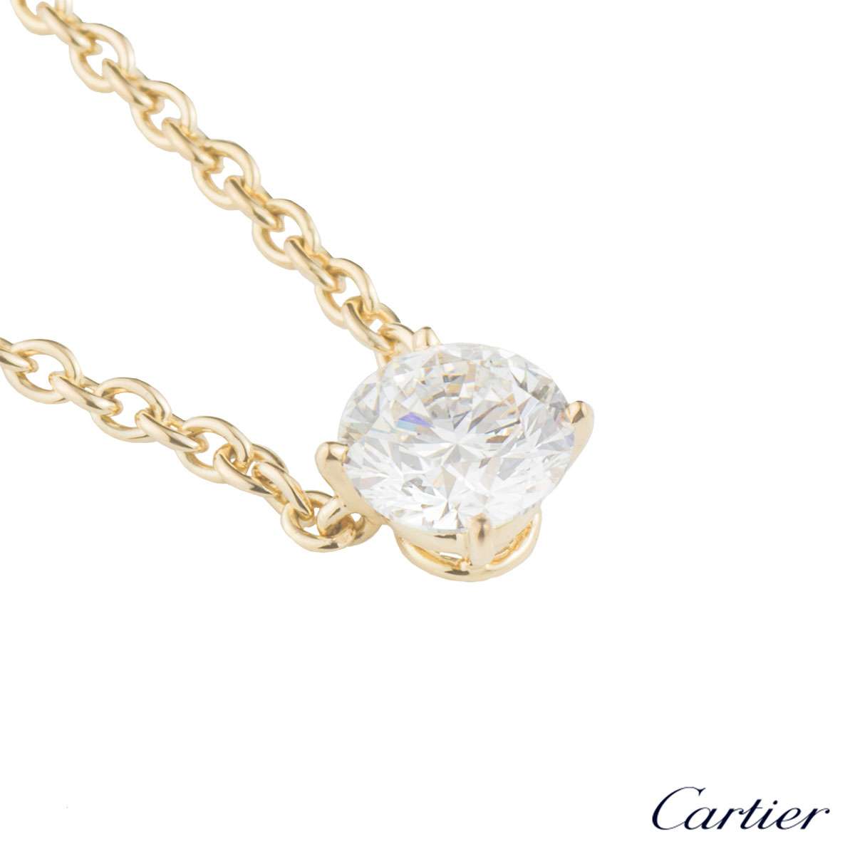 cartier diamond solitaire necklace